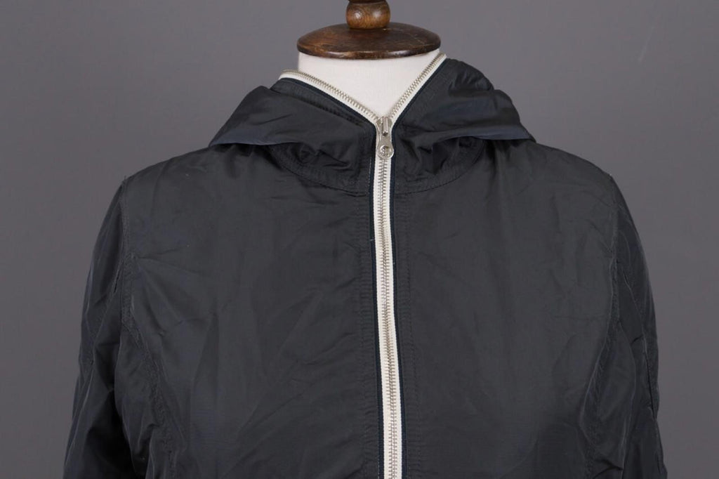 DUVETICA Blue Nylon Lightweight Hooded Full Zip Jacket – Size 46