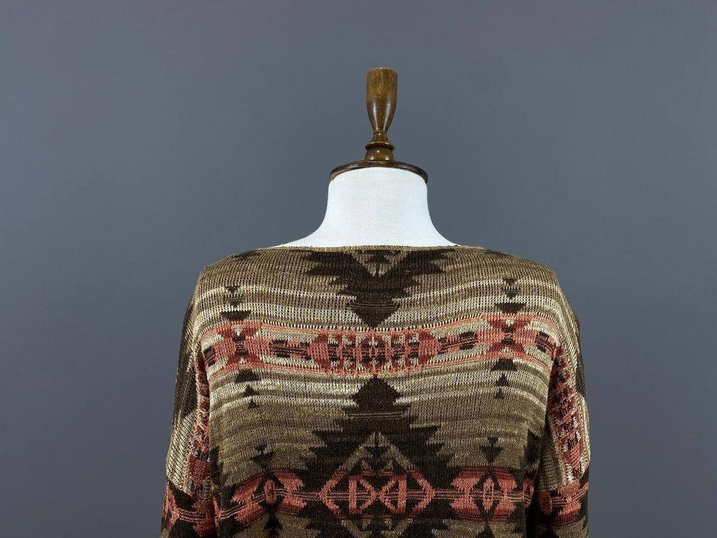 Denim & Supply Ralph Lauren Multicolor Aztec Geometric Knit Sweater – Size M