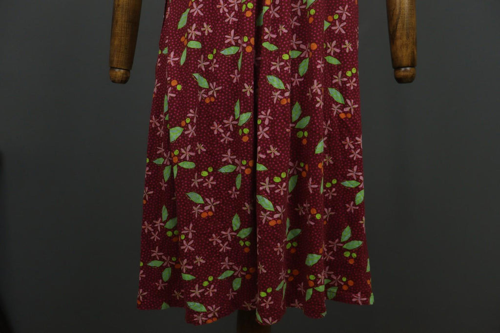 GUDRUN SJODEN Multicolor Floral Cotton Sleeveless Round Neck Tank Dress – Size M