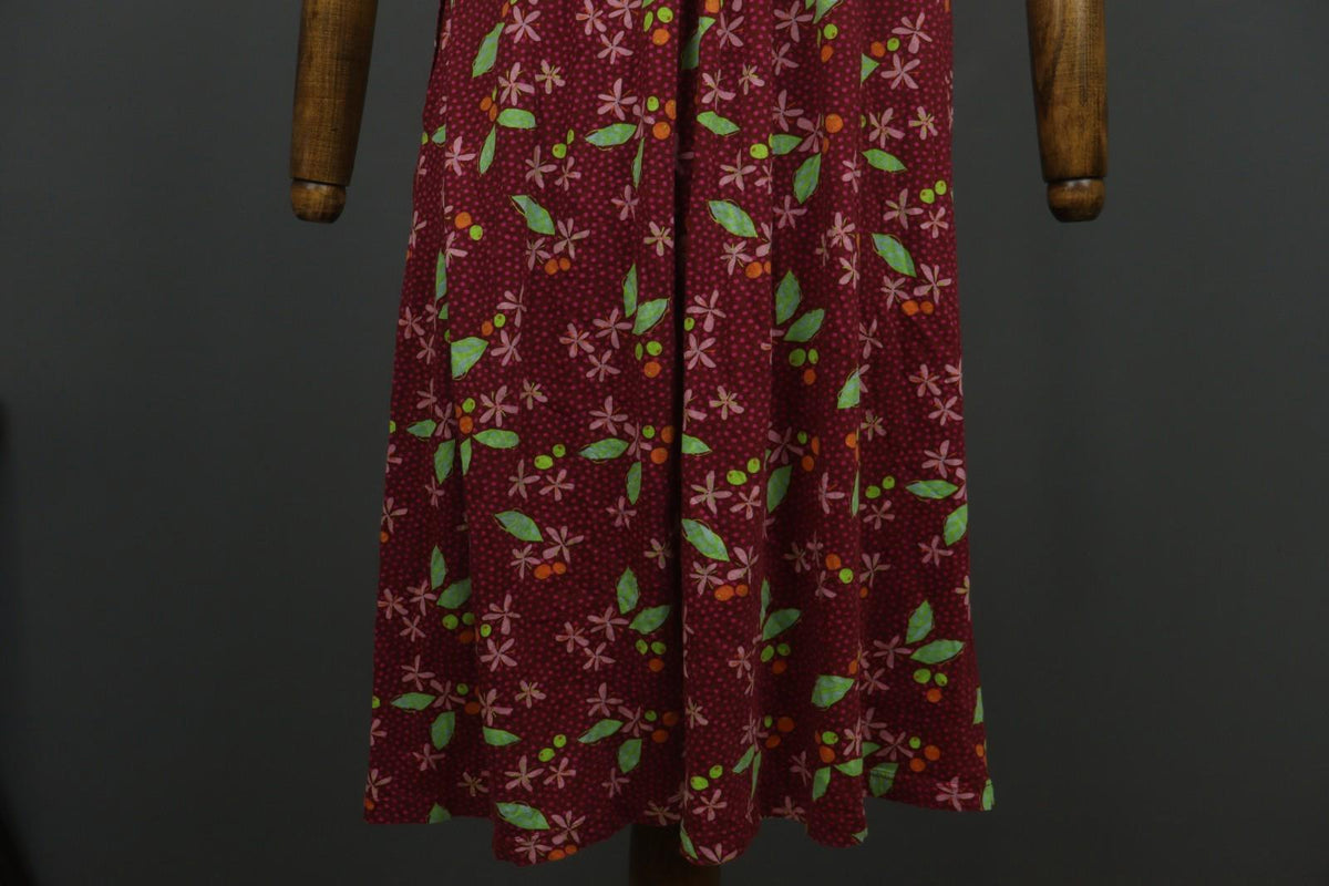 GUDRUN SJODEN Multicolor Floral Cotton Sleeveless Round Neck Tank Dress – Size M