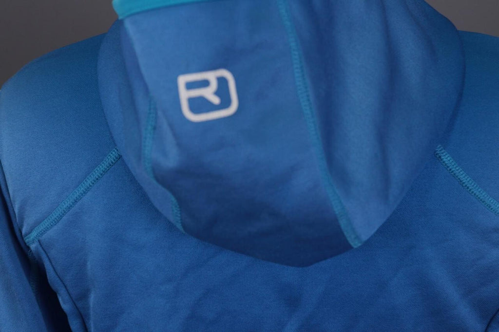ORTOVOX Merino Wool Blue Full Zip Hooded Fleece Hiking Track Jacket – Size S