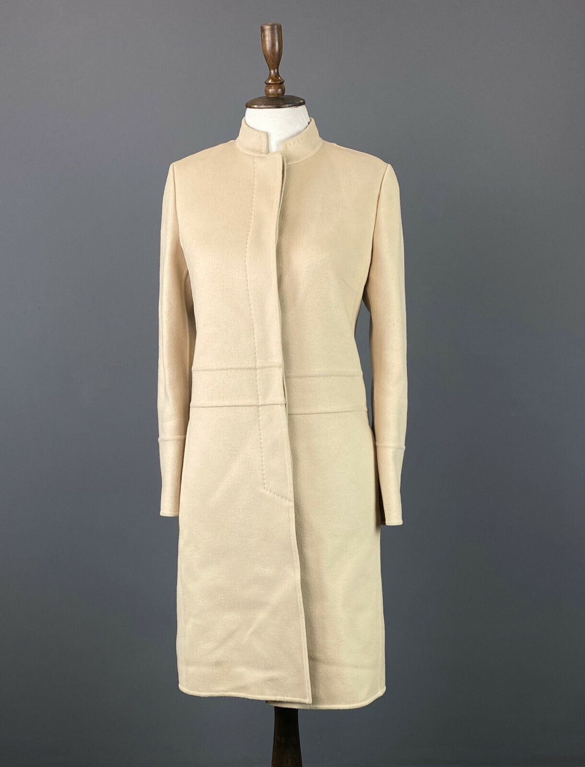 Burberry London Beige Wool Button Down Coat – Women's 52