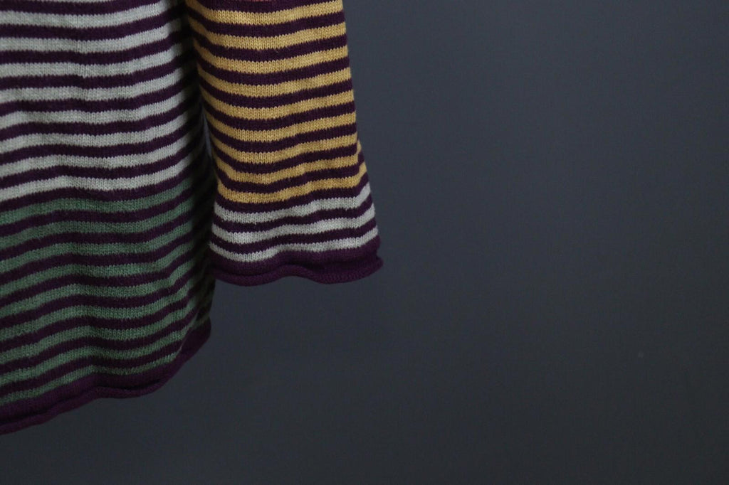 GUDRUN SJODEN Multicolor Striped Long Sleeve Lightweight Sweater – Size M