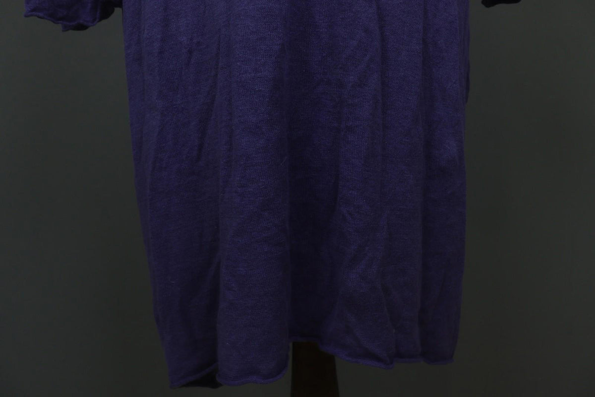 GUDRUN SJODEN Purple 100% Linen Relaxed Fit Round Neck Shift Dress – Size 2XL