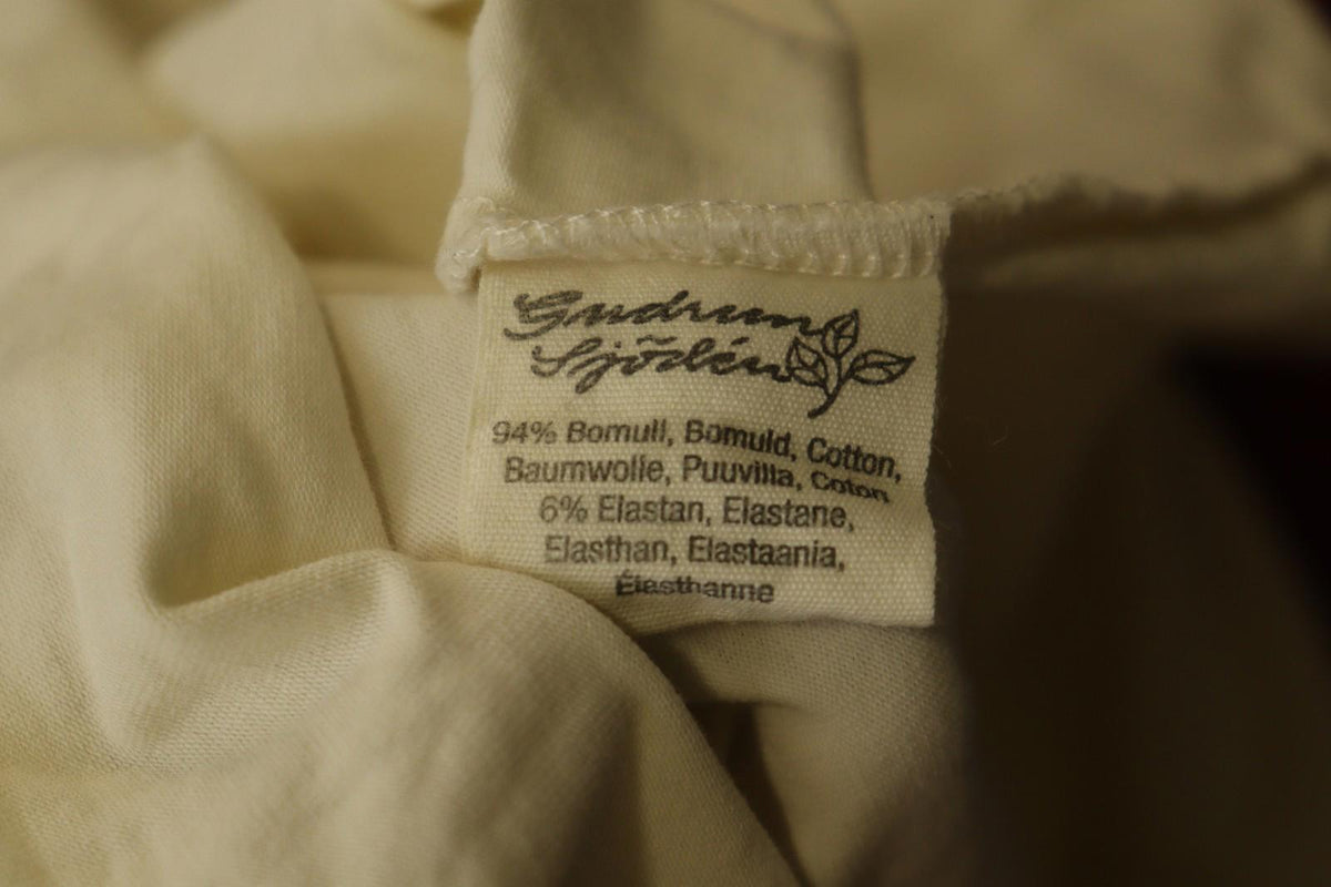 GUDRUN SJODEN White Organic Cotton Wide Straps Round Neck Pullover Tank Top Sz L