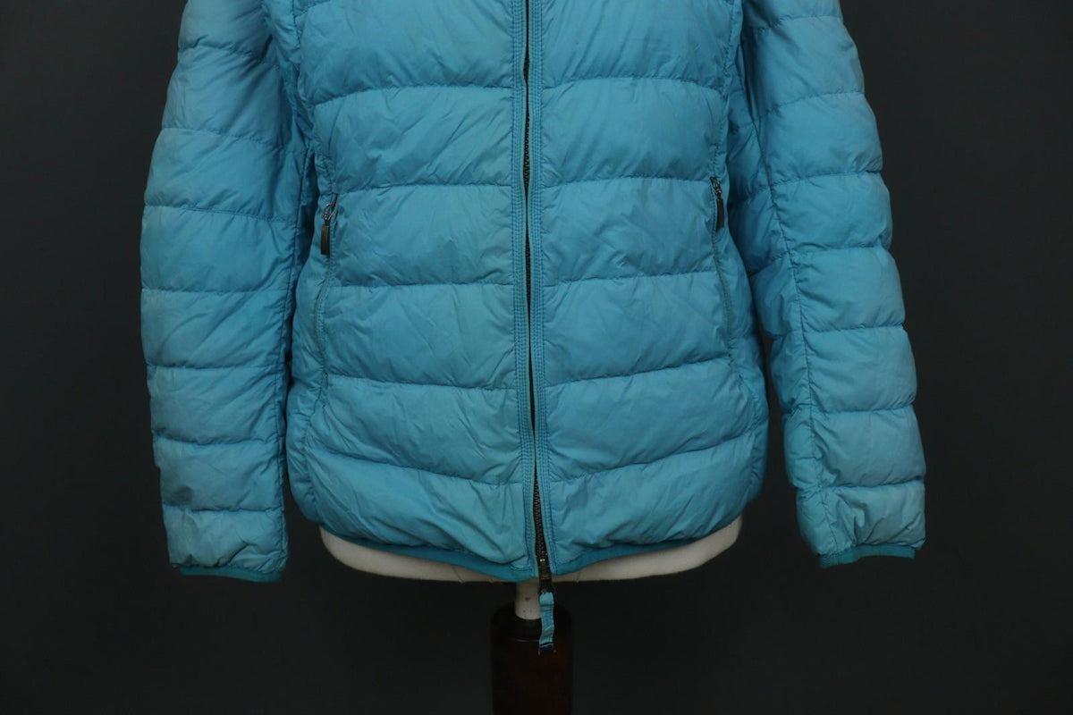 PARAJUMPERS Blue Down Super Lightweight Hooded Full Zip Puffer Jacket – Size 2XL