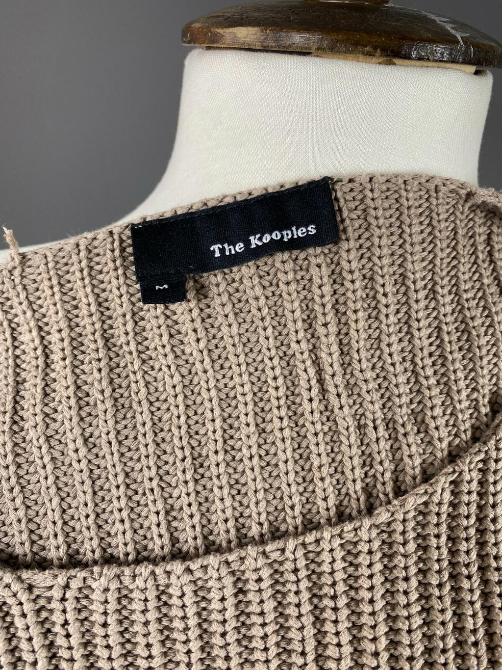 THE KOOPLES Brown Cotton Long Sleeve Ribbed Knit Sweater – Size M