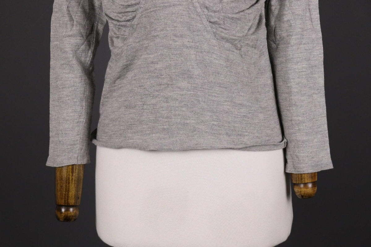 ESCADA Gray Wool Silk Cashmere Long Sleeve Top Shirt – Size 40