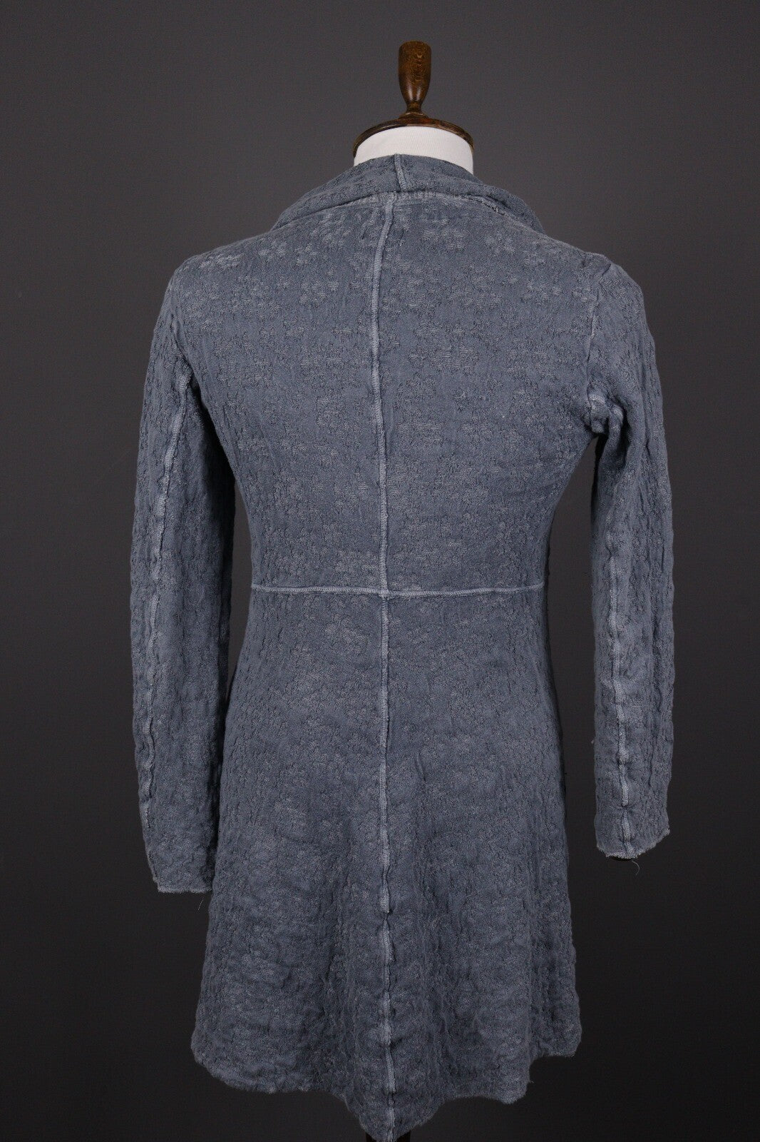 Transit Par Such 530 Gray Long Sleeve Linen Blend Dress – Size 5