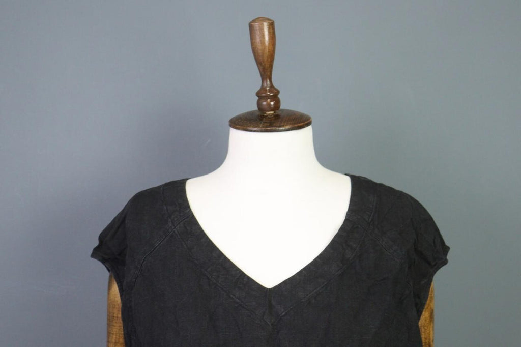 OSKA Regular Gray Lagenlook Linen Sleeveless Tunic Top Shirt – Size 4