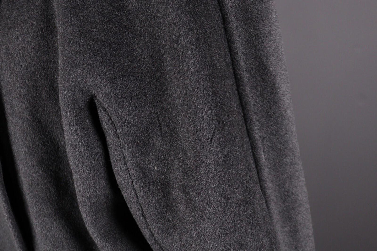 MAX MARA Gray Wool Double Breasted Relaxed Overcoat – Size US 10
