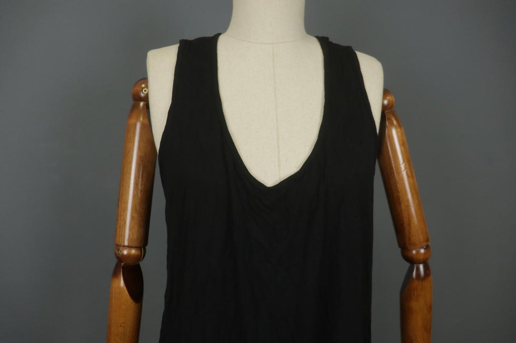 Barbara Speer Black 100% Viscose Sleeveless V-Neck Pullover Tank Dress – Size 2