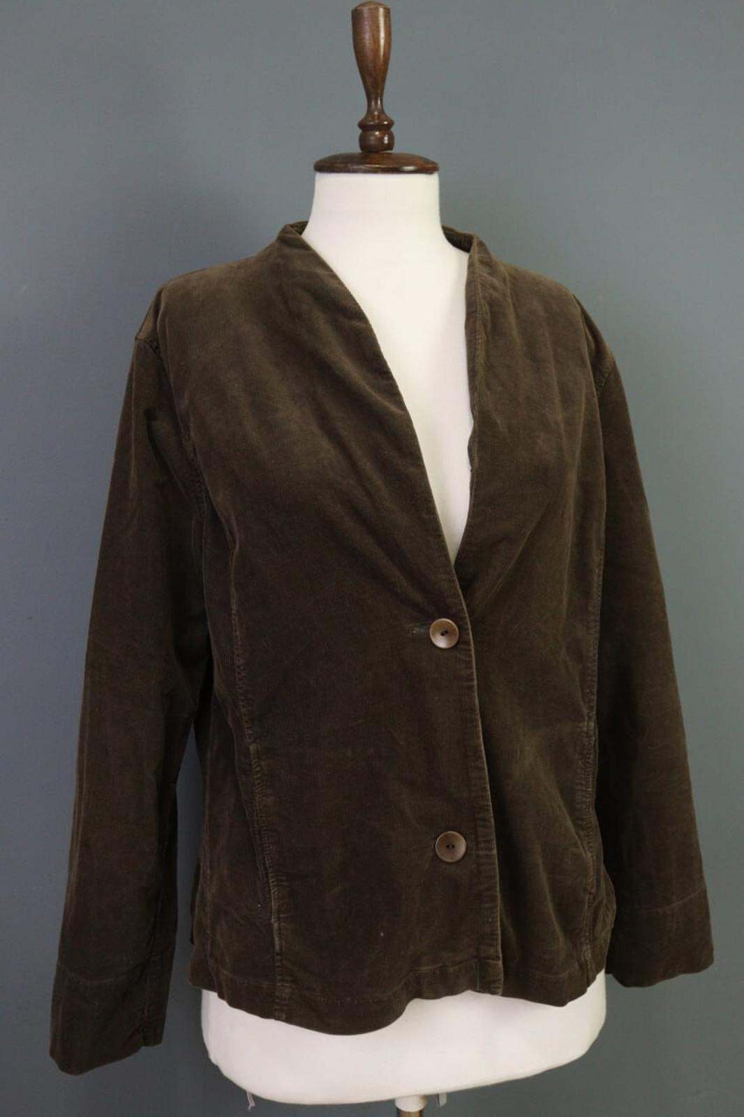 OSKA Slim Fit Brown Corduroy Blazer Jacket – Size 2