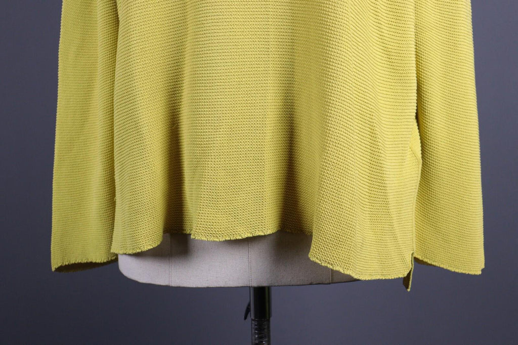 Used OSKA Yellow V-Neck Lagenlook Long Sleeve Tunic Top – Size 4