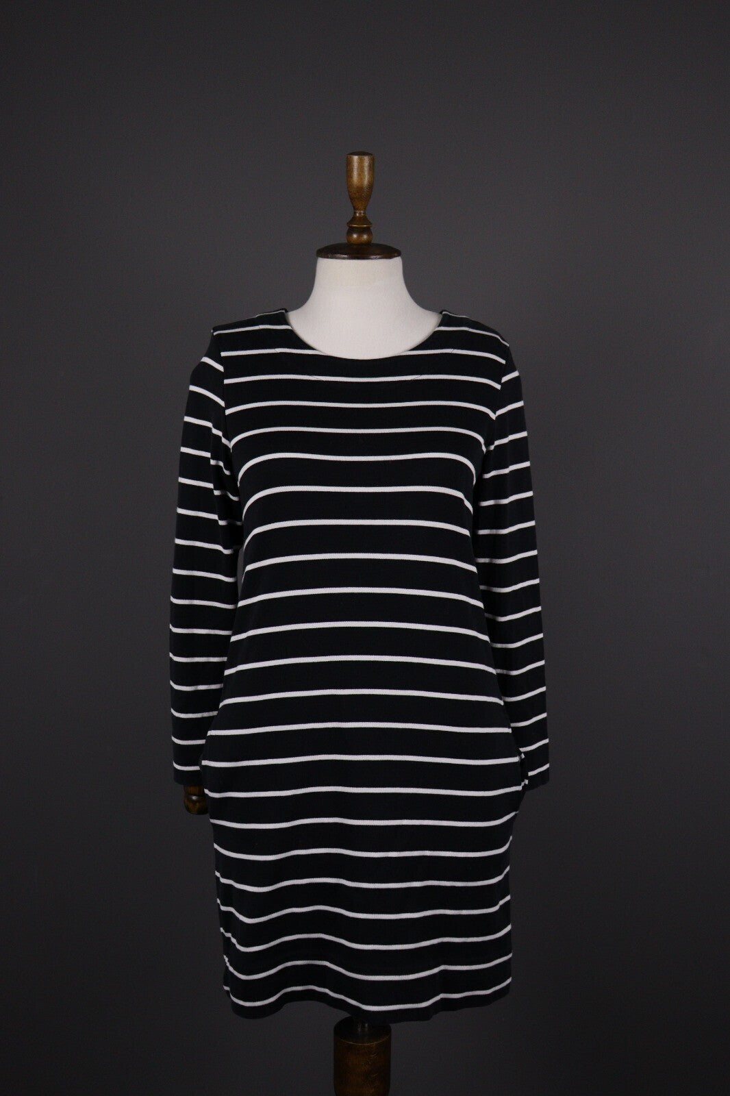 Marimekko Pikapika Multicolor Stripe Long Sleeve Knit Sweater Dress – Size S