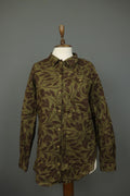 GUDRUN SJODEN Leaf Print Cotton Long Sleeve Casual Collared Button-Up Shirt Sz M