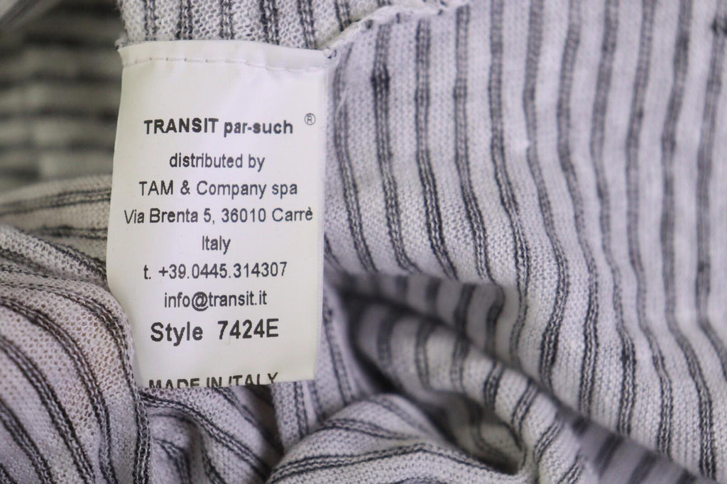 TRANSIT PAR SUCH Black and White Linen Short Sleeve Pocket Top Blouse – Size 4 – Used