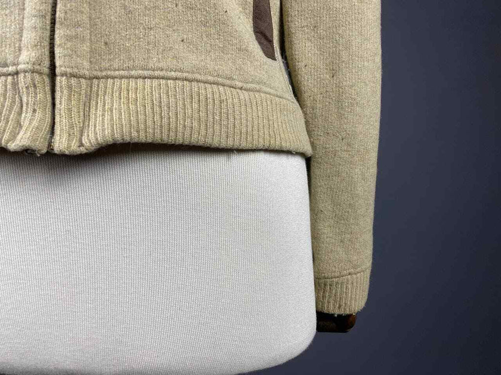 Patagonia USA Beige Wool Full Zip Winter Fleece Sweater – Women's M