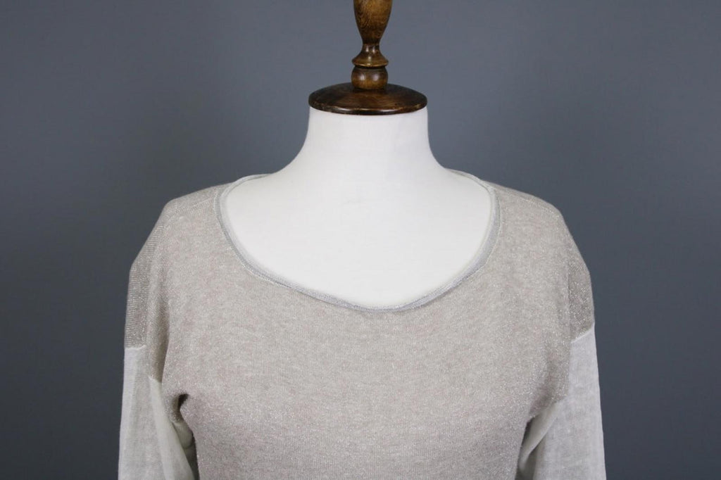 FABIANA FILIPPI Multicolor Crew Neck Long Sleeve Pullover knit Top – Size S/M