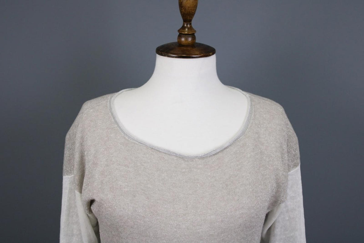 FABIANA FILIPPI Multicolor Crew Neck Long Sleeve Pullover knit Top – Size S/M
