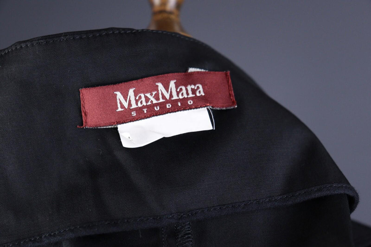 MAX MARA STUDIO Black A-Line Strappy Midi Dress – Size M
