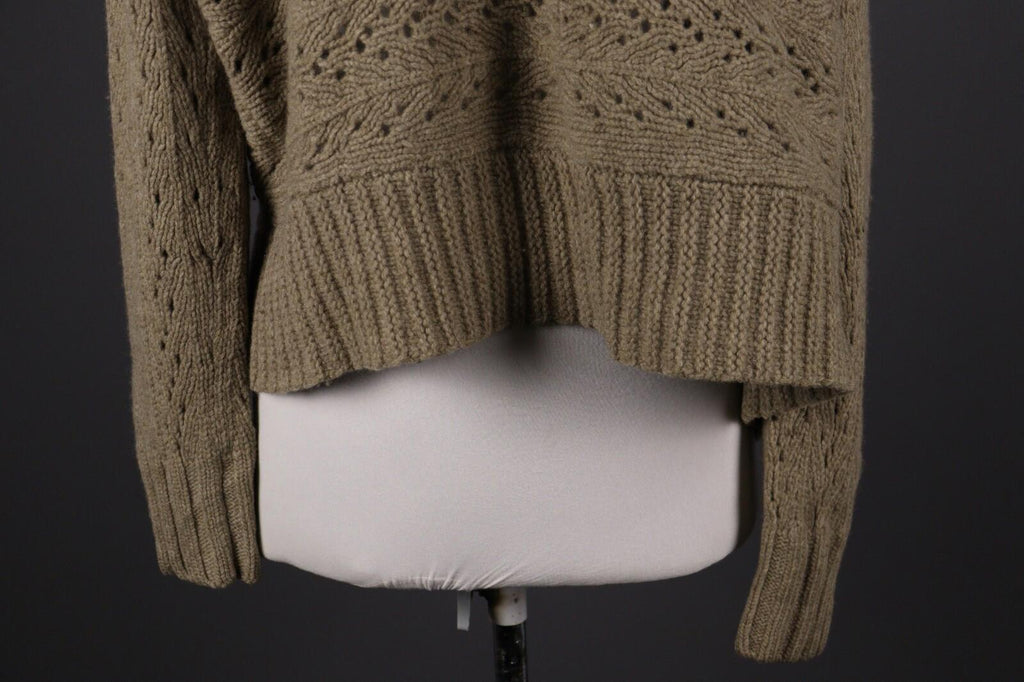 OSKA Brown Wool Knit Long Sleeve Drape Cardigan Sweater – Size 2
