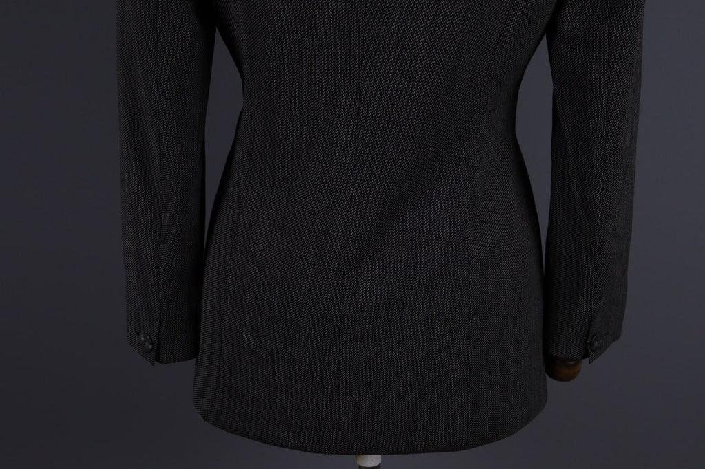 Max Mara Gray Wool Double Breasted Two Button Blazer Jacket – Size 40 / S