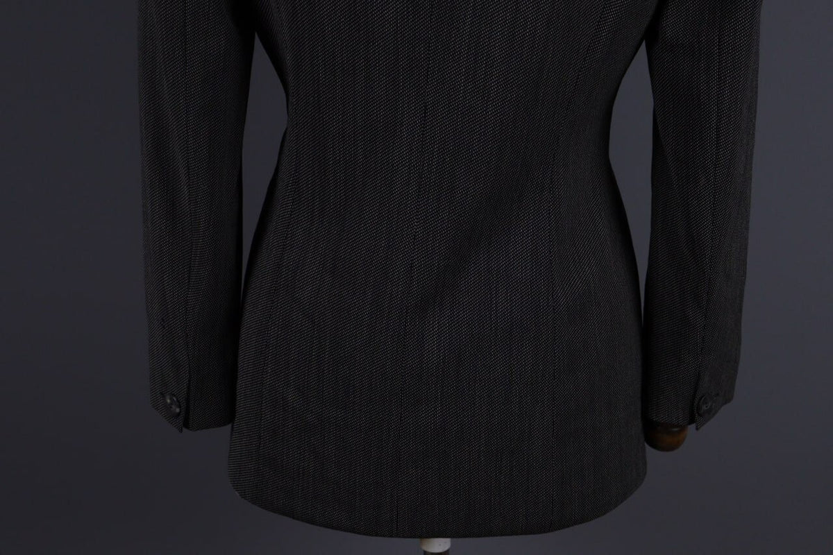 Max Mara Gray Wool Double Breasted Two Button Blazer Jacket – Size 40 / S