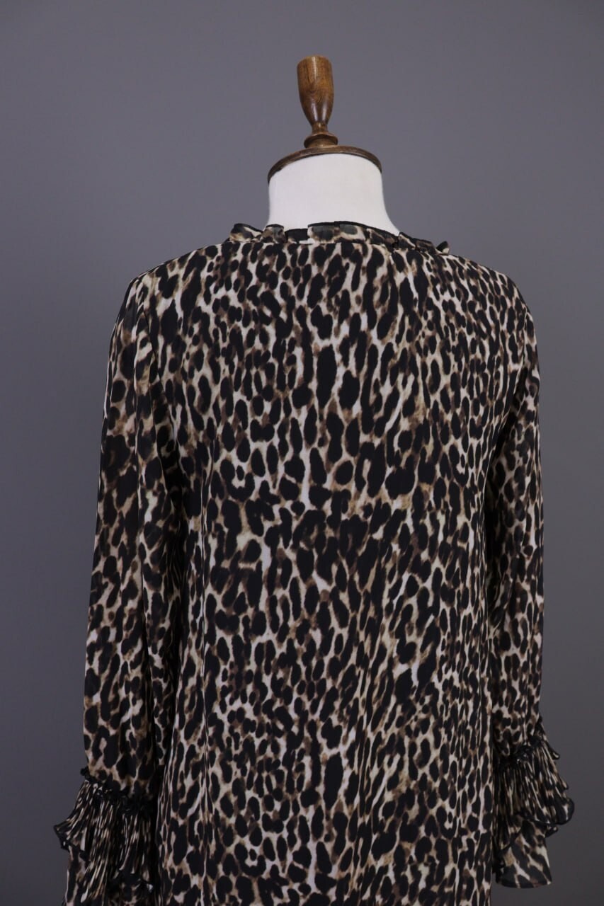 Used True Religion Multicolor Animal Printed V-Neck Summer Evening Midi Dress – Size S