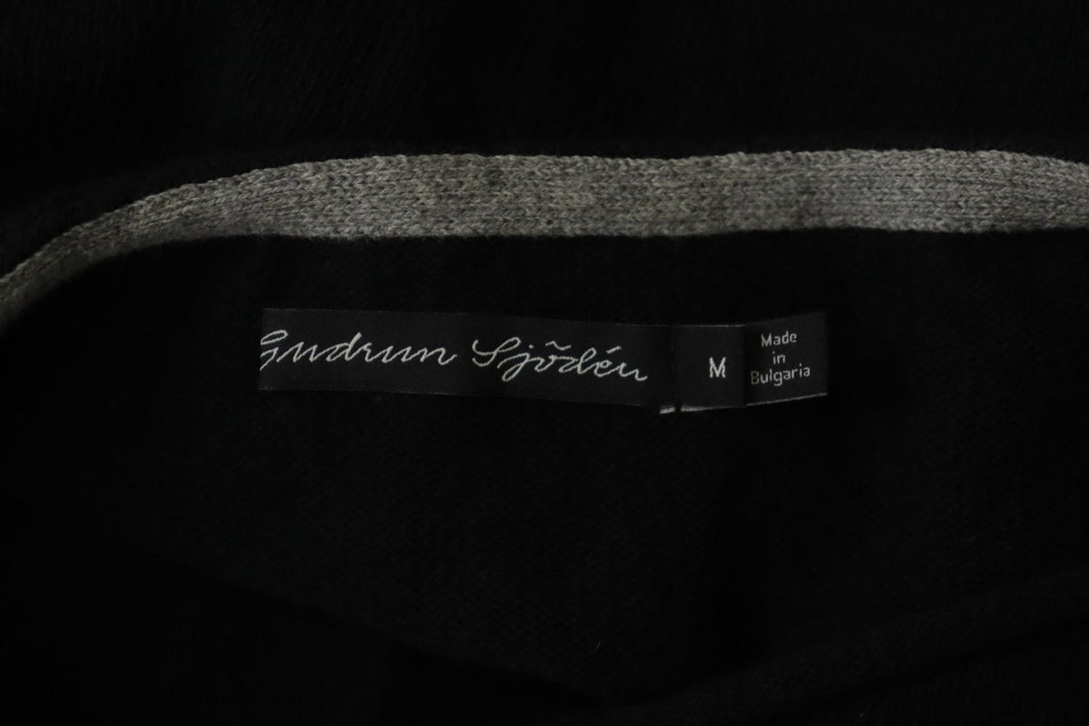 GUDRUN SJODEN Black 100% Cotton Cap Sleeve Crew Neck Pullover Shift Dress – Size M