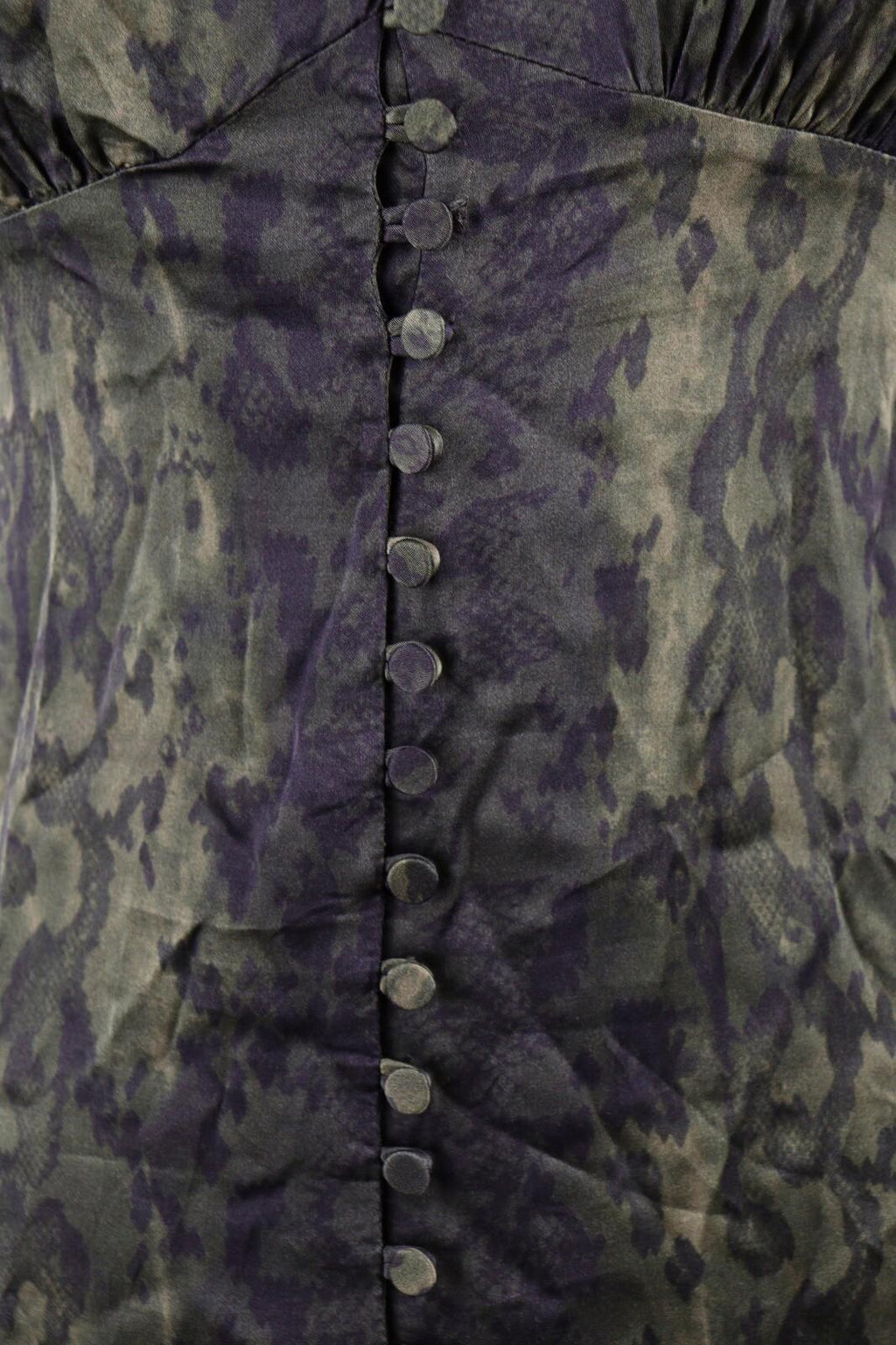 ALLSAINTS Snake Print Button Down Short Sleeve A-Line Dress – Size US 2