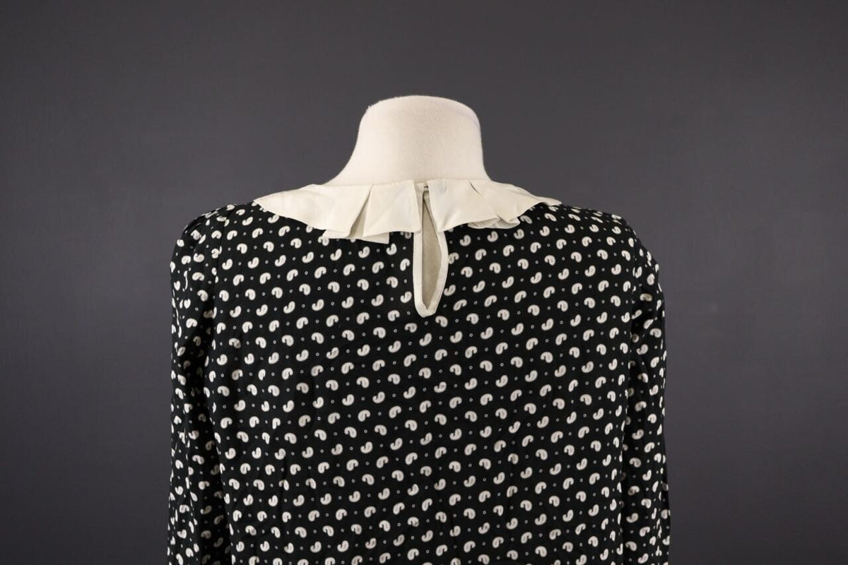 Claudie Pierlot Black White 3/4 Sleeve Lagenlook Blouse Shirt – Size 38
