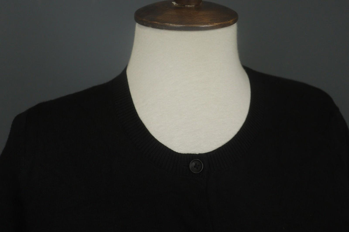 COACH Black Viscose Blend Raglan Sleeve Button Front Cardigan Sweater – Size XS – Used