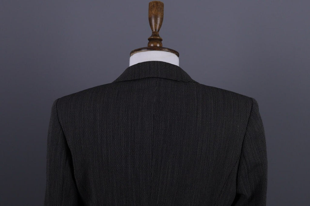Max Mara Gray Wool Double Breasted Two Button Blazer Jacket – Size 40 / S
