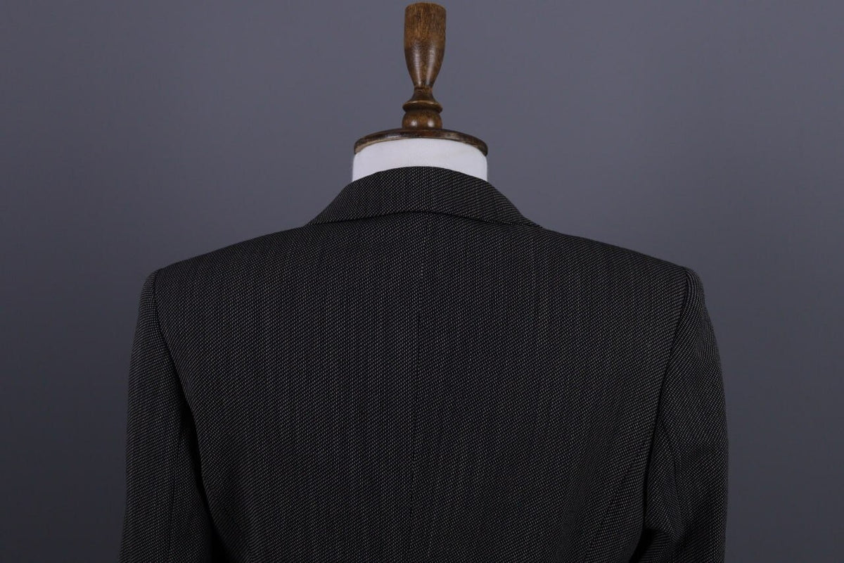 Max Mara Gray Wool Double Breasted Two Button Blazer Jacket – Size 40 / S