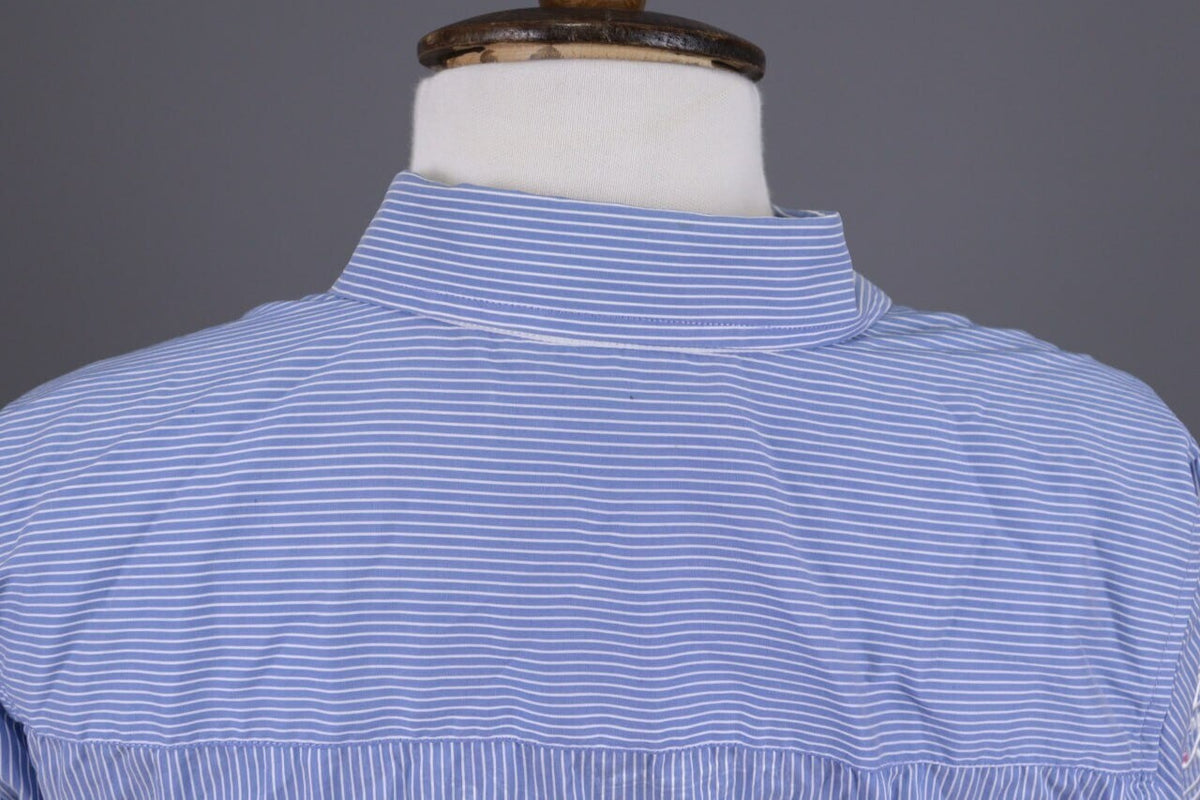 La Martina Blue Pinstripe Long Sleeve Blouse Shirt – Size M – Used