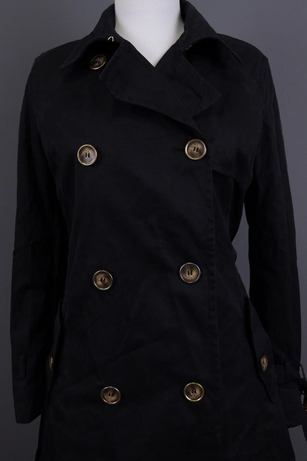WEEKEND MAX MARA Black Double Breasted Belted Trench Coat – Size I 44 / GB 12 / S