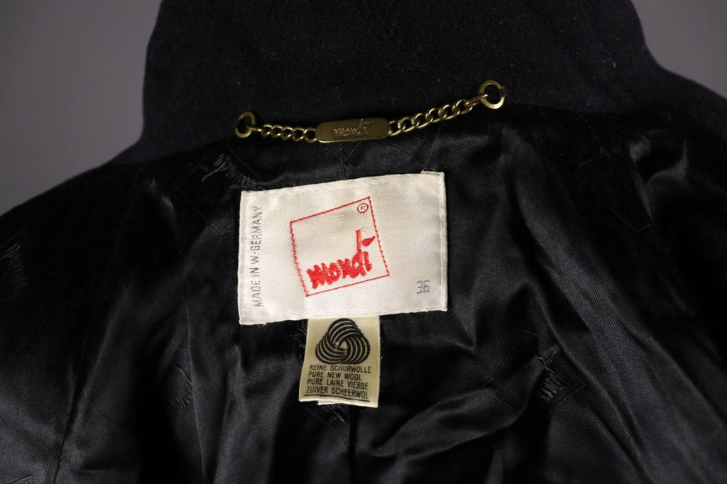 MONDI Black Wool Double Breasted Coat Jacket – Size 36