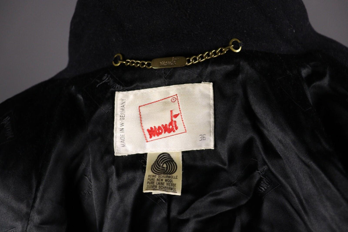 MONDI Black Wool Double Breasted Coat Jacket – Size 36