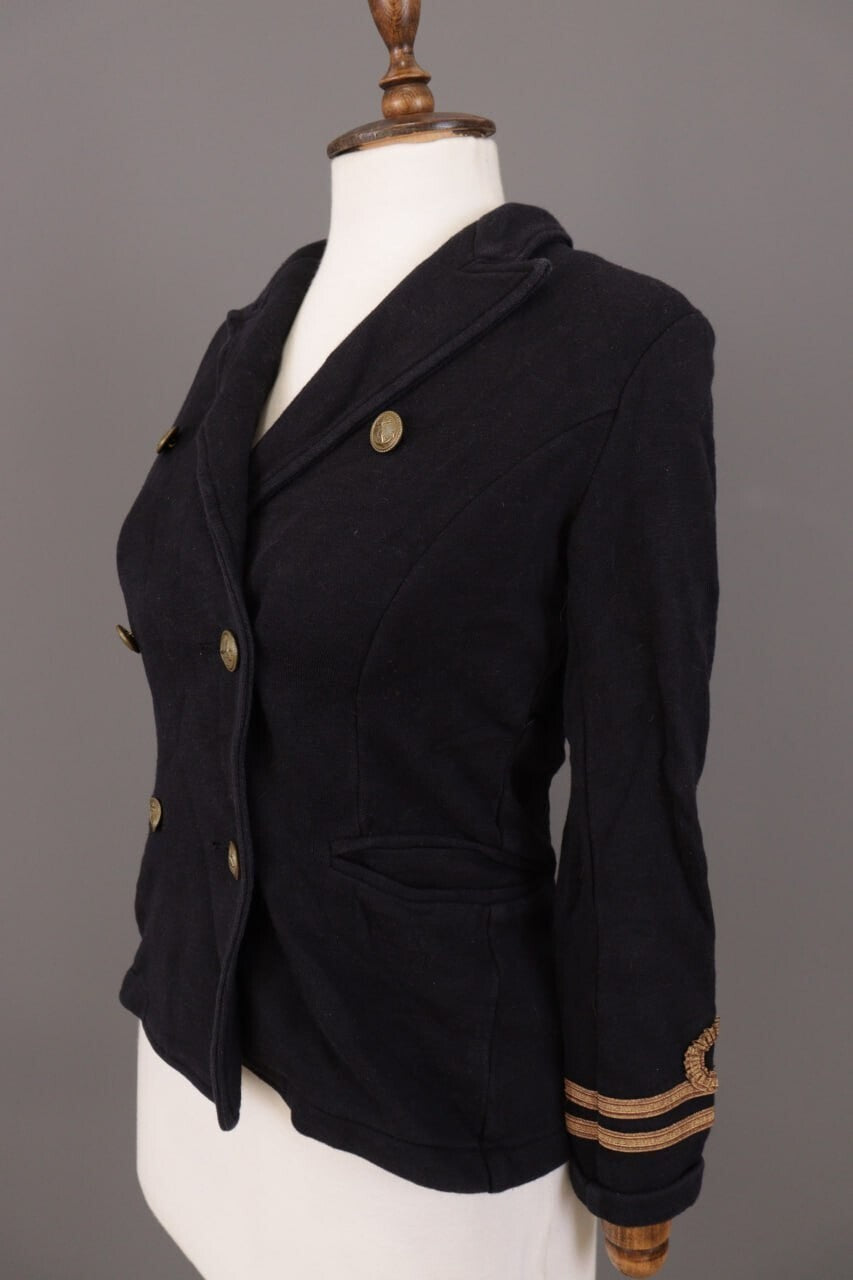 Denim & Supply Ralph Lauren Blue Double Breasted Yachting Military Jacket – Size S