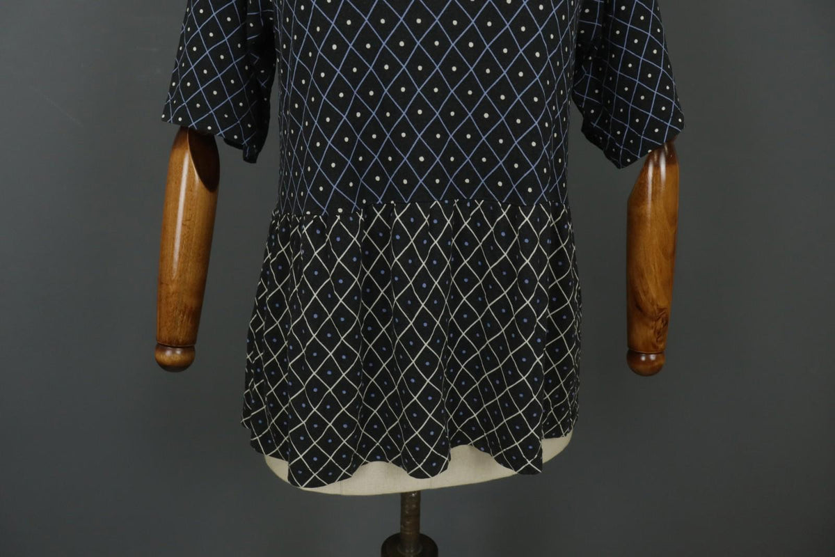 GUDRUN SJODEN Multicolor Modal Dotted Short Sleeve Round Neck Blouse Top – Size S