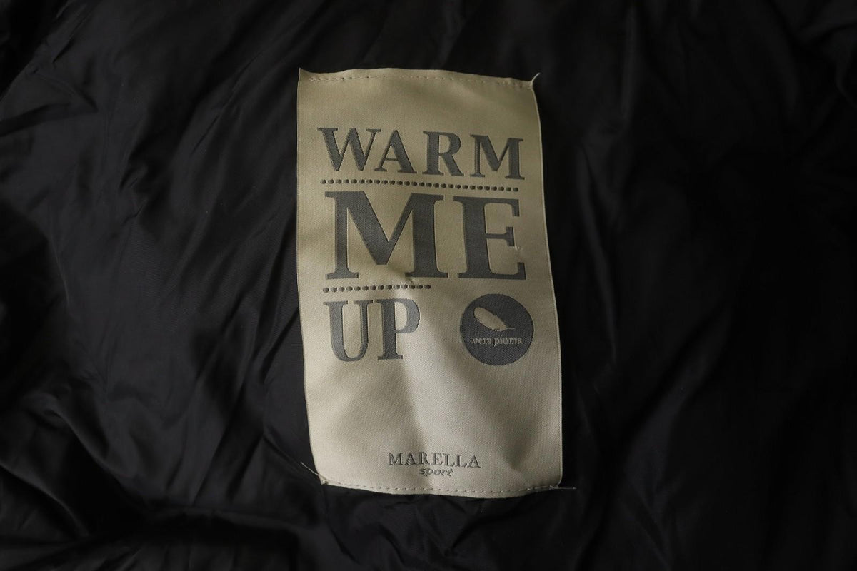 MARELLA Sport Warm Me Up Black Hooded Long Sleeve Full Zip Puffer Jacket – Size 36