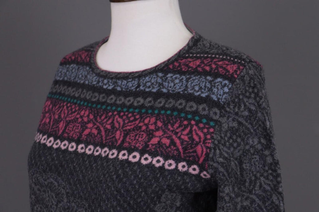 IVKO Multicolor Floral Jacquard Wool Knit Jumper Sweater – Size M / 38