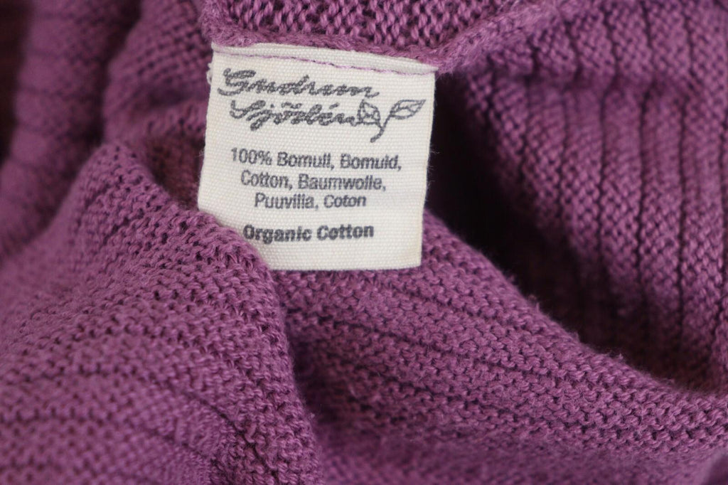 GUDRUN SJODEN Purple Striped Cap Sleeve Stretch Top Blouse – Size M – Used
