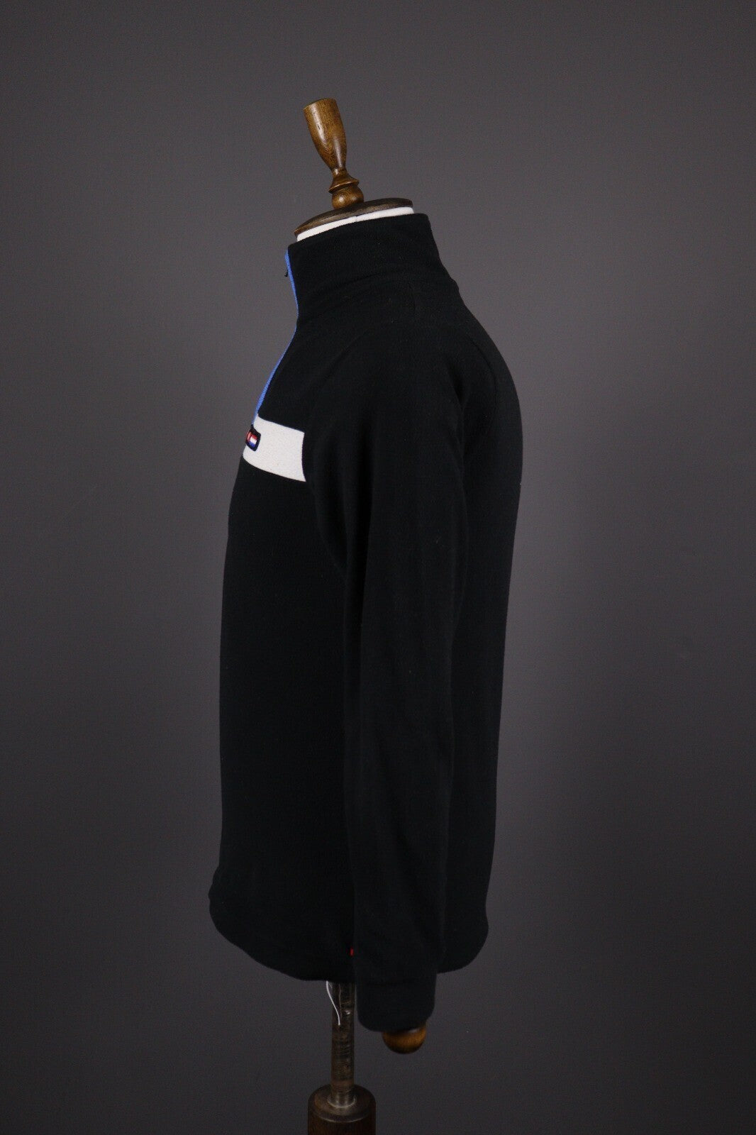 F. Lli Campagnolo Boys Black Zip Flags Patch Fleece Sweater – Size 14 year / 164