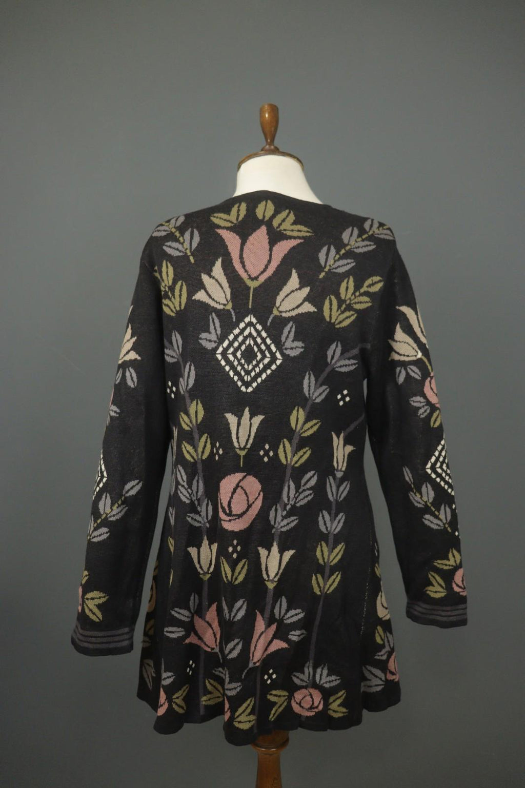 GUDRUN SJÖDEN Multicolor Floral Long Sleeve Button Front Cardigan Sweater – Size M