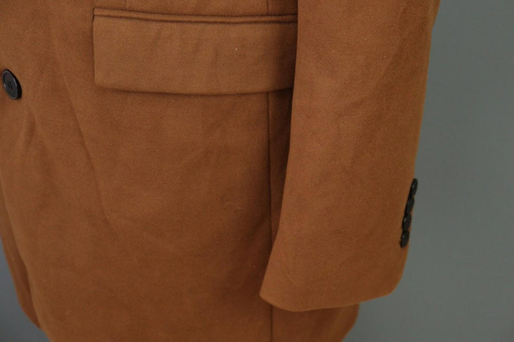 LBM Tan Cotton Tailored Fit Notch Lapel Single Breasted Blazer Jacket – Size 48R