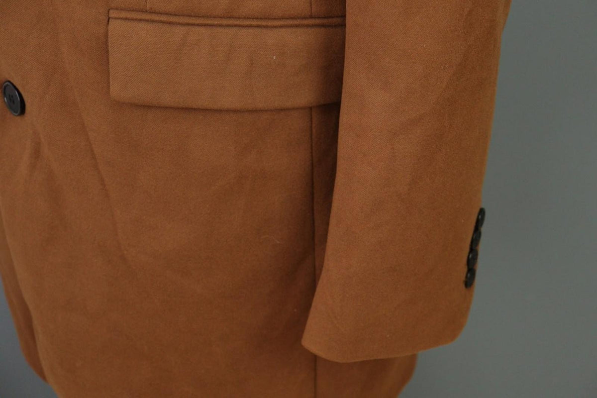 LBM Tan Cotton Tailored Fit Notch Lapel Single Breasted Blazer Jacket – Size 48R