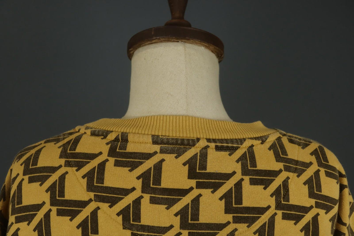 Karl Kani Multi Geometric Fleece Lined Raglan Sleeve Pullover Sweatshirt – Size M
