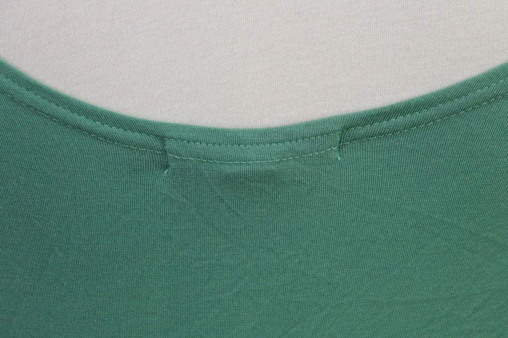 GUDRUN SJODEN Green Classic Scoop Neck Wide Strap Sleeveless Sheath Strap – Size L